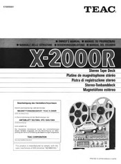 Teac X-2000R Manual Del Usuario