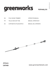 GreenWorks PTF415 Manual Del Operario