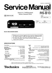 Technics RS-B13 Manual De Servicio