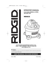 RIDGID WD0635 Manual Del Operador