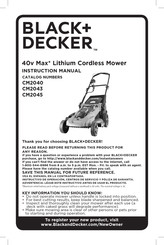 Black and Decker CM2045 Manual De Instrucciones