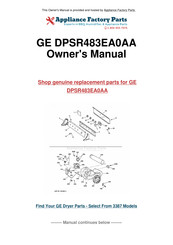 GE Profile DPSR483EA0AA Manual Del Propietário