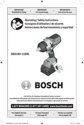 Bosch GDS18V-1180C Professional Instrucciones De Funcionamiento Y Seguridad