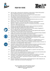 BEA R20/130-1303E Instrucciones Adicionales