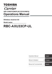 Toshiba Carrier RBC-AXU33CP-UL Manual De Funcionamiento