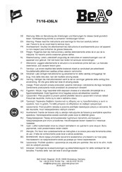 BEA 71/16-436 LN Instrucciones De Uso Específicas