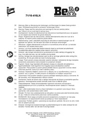 BEA 71/16-416 LN Instrucciones De Uso Específicas