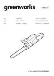 Greenworks CS60L213 Manual Del Operador