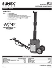 Sunex Tools 6710 Manual Del Propietário