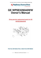 GE WSSE4220 Manual Del Propietário