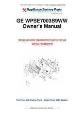 GE Profile Performance WPSE7002 Manual Del Propietário