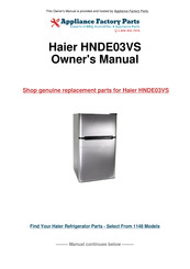 Haier HNDE03 Manual Del Usuario