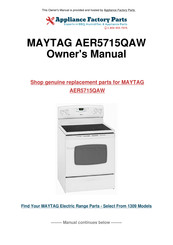 Maytag Amana AER5715QAW Guía De Uso Y Cuidado