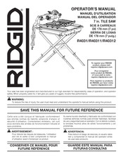 RIDGID R4031 Manual Del Operador