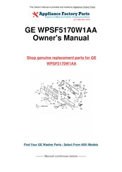 GE Profile Performance WPSF5170W1AA Manual Del Propietário