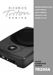 Hifonics Triton TR200A Manual De Uso