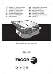 Fagor GR-180 Manual De Instrucciones