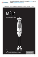 Braun Multiquick 5 Vario MQ 5045 Aperitive Manual Del Usuario