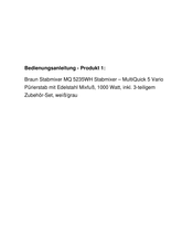 Braun MultiQuick 5 Vario MQ 5235 WH Manual Del Usuario