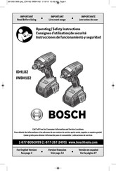 Bosch IDH182 Instrucciones De Funcionamiento Y Seguridad