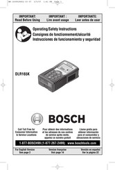 Bosch DLR165K Instrucciones De Funcionamiento Y Seguridad