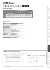 Roland RD-2000EX Manual Del Usuario