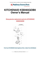 KitchenAid KSB465 Instrucciones