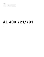 Gaggenau AL 400 721/791 Instrucciones De Instalación