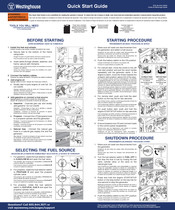 Westinghouse WGen10500TFc Guia De Inicio Rapido
