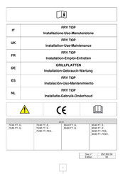 Gastro-M GM70/80 FTES Instalación, Uso, Mantenimiento