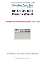 Ge AEH05LMG1 Manual Del Propietario Y Instrucciones De Instalación