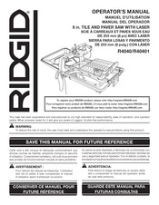 RIDGID R4040 Manual Del Operador