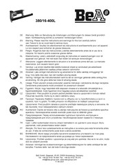 BEA 380/16-400LN Instrucciones De Uso Específicas