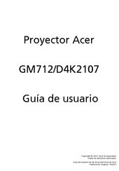 Acer D4K2107 Guía De Usuario