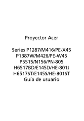 Acer P1287 Serie Guía De Usuario