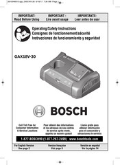 Bosch GAX 18V-30 Professional Instrucciones De Funcionamiento Y Seguridad