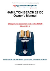 Hamilton Beach Eclectrics 22130 Guía De Uso