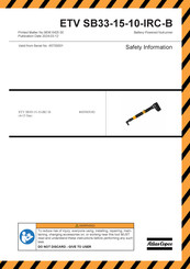 Atlas Copco ETV SB33-15-10-IRC-B Información Seguridad