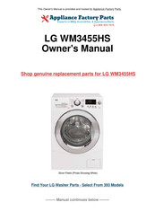 LG WM3455HS Guía Del Usuario E Instrucciones De Instalacion