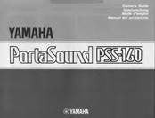 Yamaha PortaSound PSS-160 Manual Del Propietário