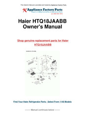 Haier HTQ18JAABB Manual Del Usuario