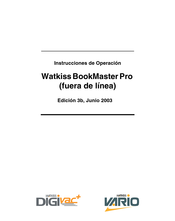 Watkiss BookMaster Pro Instrucciones De Operación