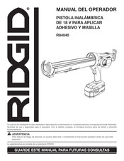 RIDGID R84040 Manual Del Operador