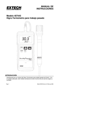 Extech Instruments 407445 Manual De Instrucciones