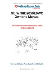 GE WNRD2050E0WC Manual Del Propietário