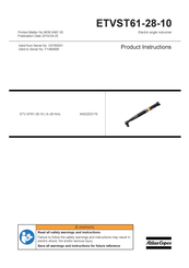 Atlas Copco 8433202176 Instrucciones Del Producto