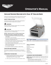 Vollrath VP16 Manual Del Operador