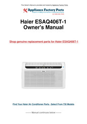 Haier ESAQ406T Guía De Uso Y Cuidado