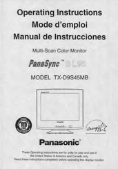 Panasonic TX-D9S45MB Manual De Instrucciones