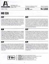 Italeri 1308 MB 326 Instrucciones De Montaje